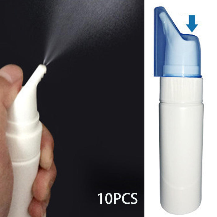 10Pcs/Set 70ml Empty Spray Neti Pot Bottles Nasal Wash Nasal Care Moistens