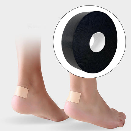 Crofta Waterproof Foot Heel Tape Anti Blister Anti Friction Heel Protector 5M Black