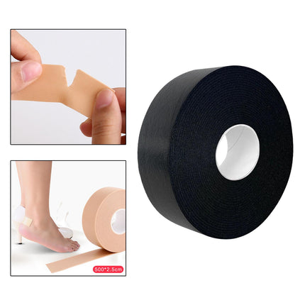 Crofta Waterproof Foot Heel Tape Anti Blister Anti Friction Heel Protector 5M Black