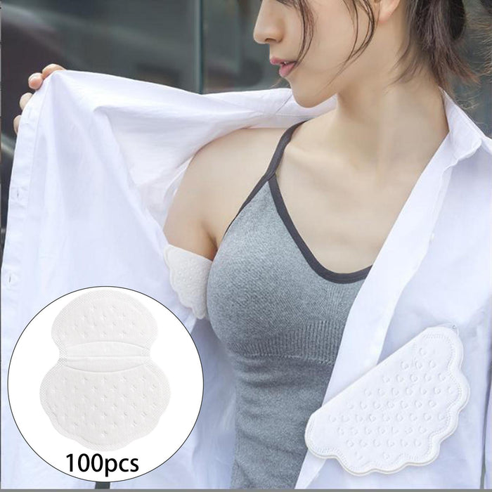 100x Underarm Sweat Pads Disposable Unflavored Non Visible for Summer Unisex