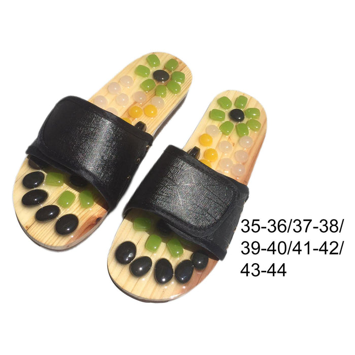 2x Foot Massage Slippers Sandals for Relaxation Deep Tissue Home 35-36 Black