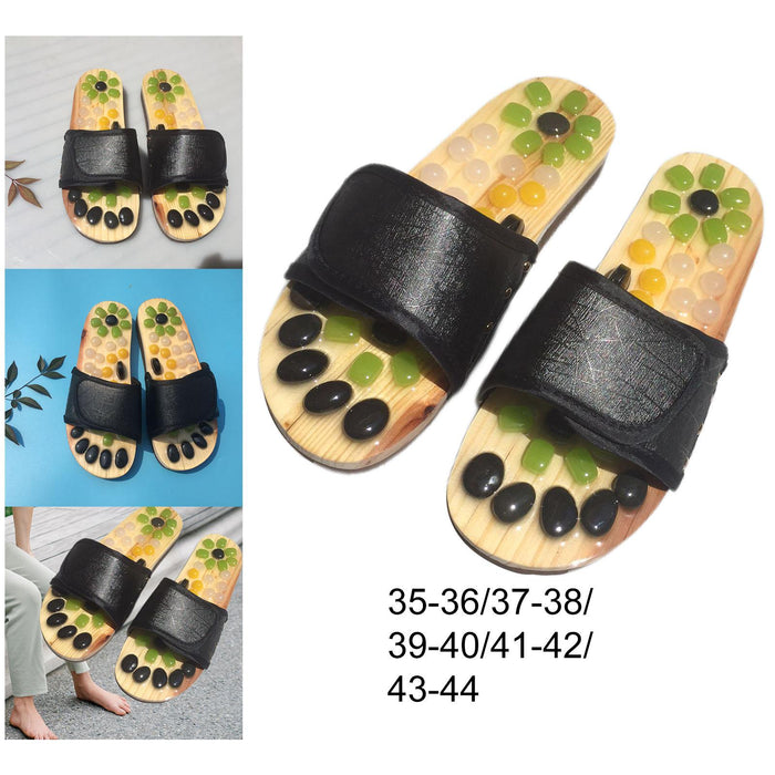 2x Foot Massage Slippers Sandals for Relaxation Deep Tissue Home 35-36 Black