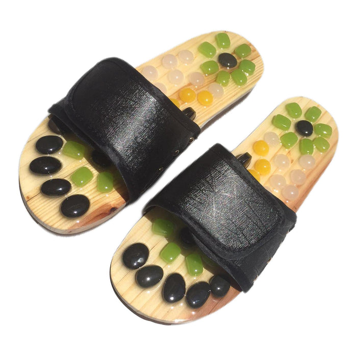 2x Foot Massage Slippers Sandals for Relaxation Deep Tissue Home 35-36 Black