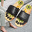 2x Foot Massage Slippers Sandals for Relaxation Deep Tissue Home 35-36 Black