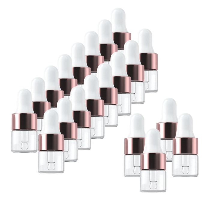 20Pcs Dropper Bottles Squeezable for Cosmetic Packaging Eye Liquid Dropper 1ML