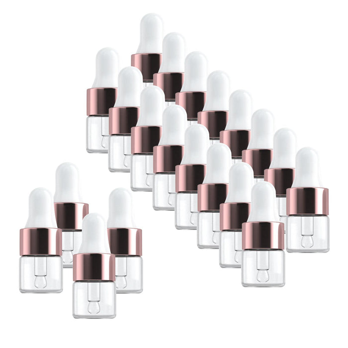 20Pcs Dropper Bottles Squeezable for Cosmetic Packaging Eye Liquid Dropper 1ML