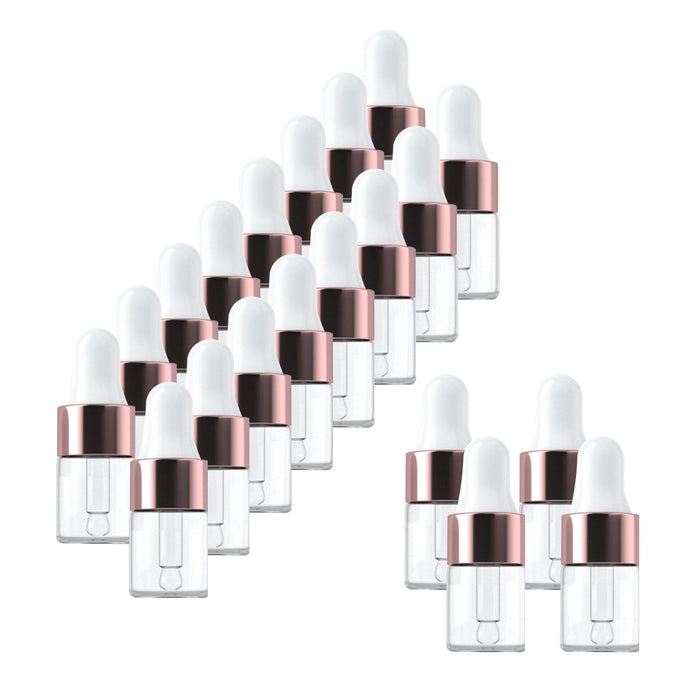 20Pcs Dropper Bottles Squeezable for Cosmetic Packaging Eye Liquid Dropper 2ML