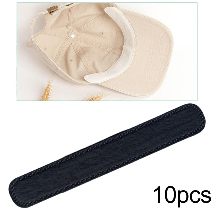 10Pcs Hat Sweat Liner Disposable for Women Men Moisture Absorbing   Black