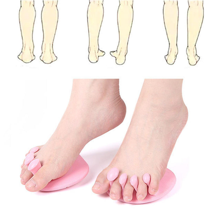 2x Portable Toe Separators Toe Straightener Bunion Corrector Stretchers Pink