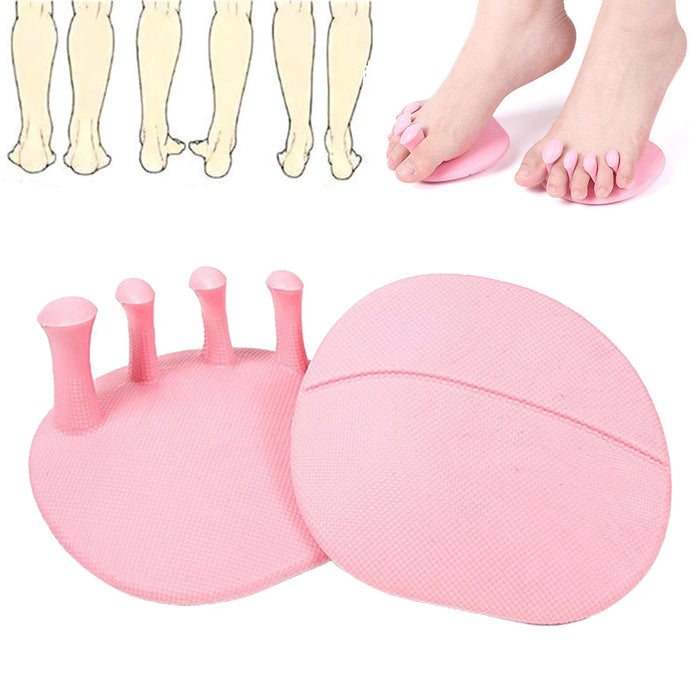 2x Portable Toe Separators Toe Straightener Bunion Corrector Stretchers Pink