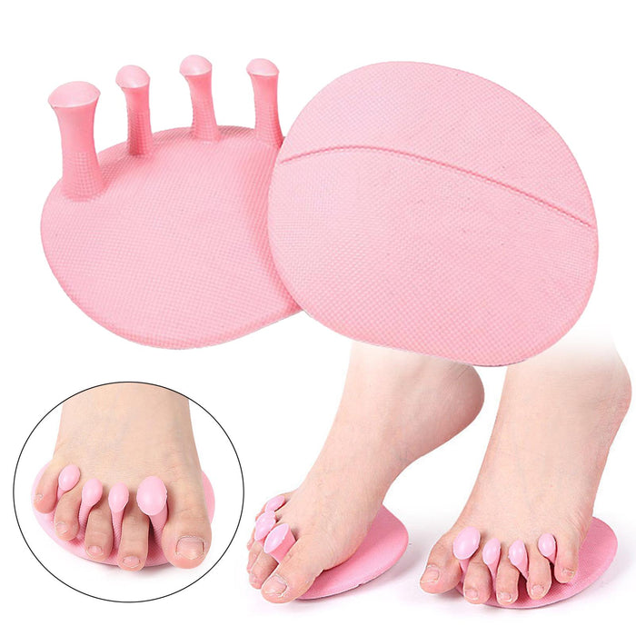 2x Portable Toe Separators Toe Straightener Bunion Corrector Stretchers Pink