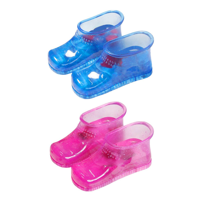 1 Pair Foot Bath Shoes Foot Soak Bath Tub Foot Bucket Foot Massage for Home Red