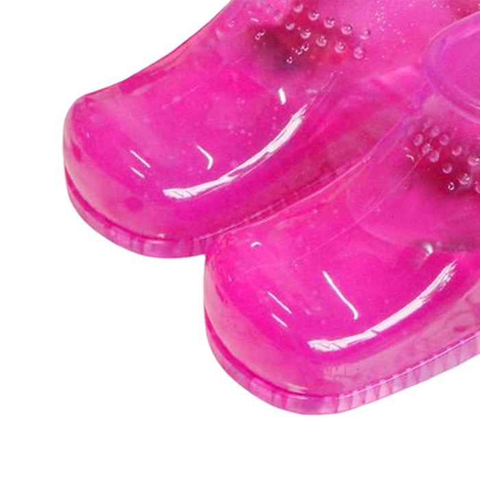 1 Pair Foot Bath Shoes Foot Soak Bath Tub Foot Bucket Foot Massage for Home Red