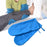 2x Slide Sheet Gloves Turn Over Aid Smooth Surface Reusable for Home Blue