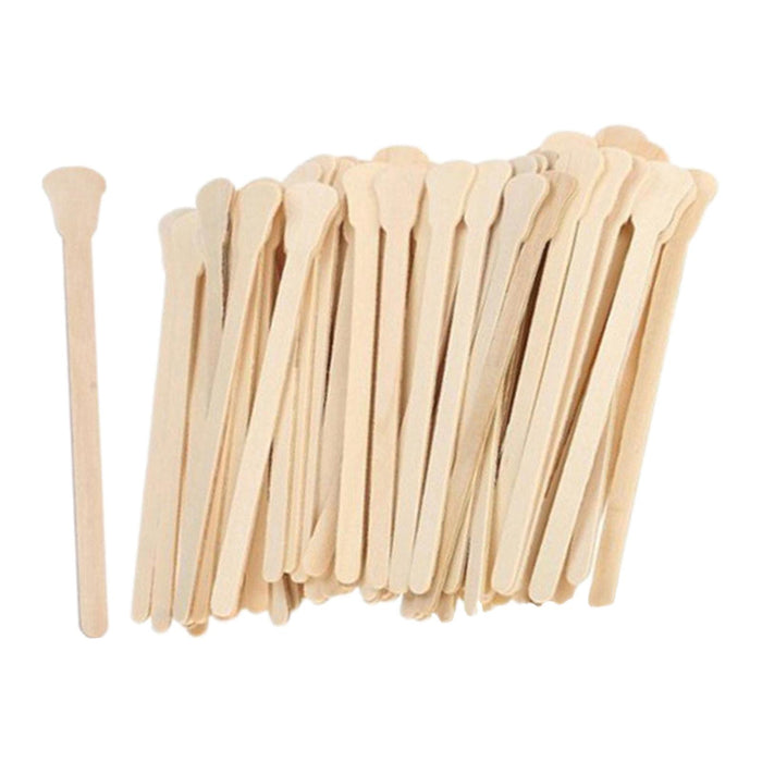 100x Wooden Wax Sticks Beauty Stick Disposable for Home Use Face Eyebrow