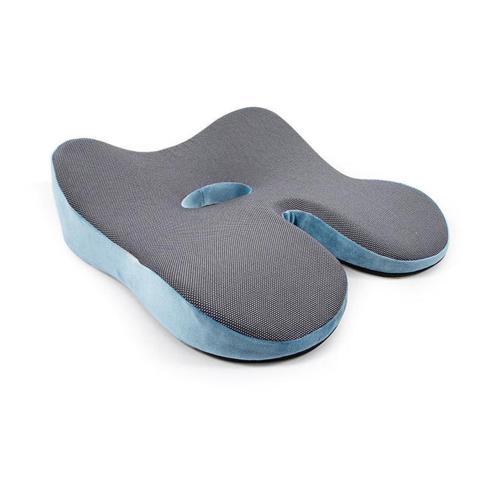 Breathable Memory Foam Seat Cushion U Shape Seat Cushion Contoured Corrector Navy Blue