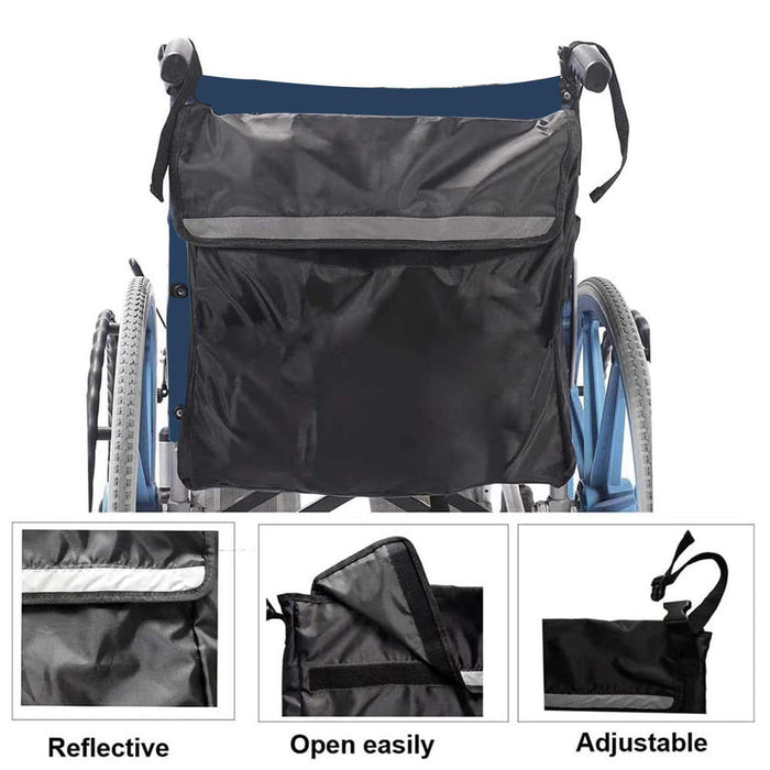 Wheelchair Bag Wheelchair Pouch 420D Oxford Cloth for Adults Accessories