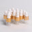 15 Pieces Glass Dropping Bottles Portable Refillable for Perfume Storage 1ml Clear Golden