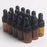 15 Pieces Glass Dropping Bottles Portable Refillable for Perfume Storage 1ml Brown Black