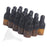 15 Pieces Glass Dropping Bottles Portable Refillable for Perfume Storage 1ml Brown Black