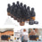 15 Pieces Glass Dropping Bottles Portable Refillable for Perfume Storage 1ml Brown Black