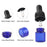 15 Pieces Glass Dropping Bottles Portable Refillable for Perfume Storage 1ml Blue Black