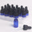 15 Pieces Glass Dropping Bottles Portable Refillable for Perfume Storage 1ml Blue Black