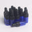 15 Pieces Glass Dropping Bottles Portable Refillable for Perfume Storage 1ml Blue Black