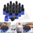 15 Pieces Glass Dropping Bottles Portable Refillable for Perfume Storage 1ml Blue Black