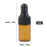 15 Pieces Glass Dropping Bottles Portable Refillable for Perfume Storage 2ml Brown Black