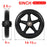 2Pcs 6inches Front Wheel with Screws Smooth Wheels Universal Parts  5cm Black