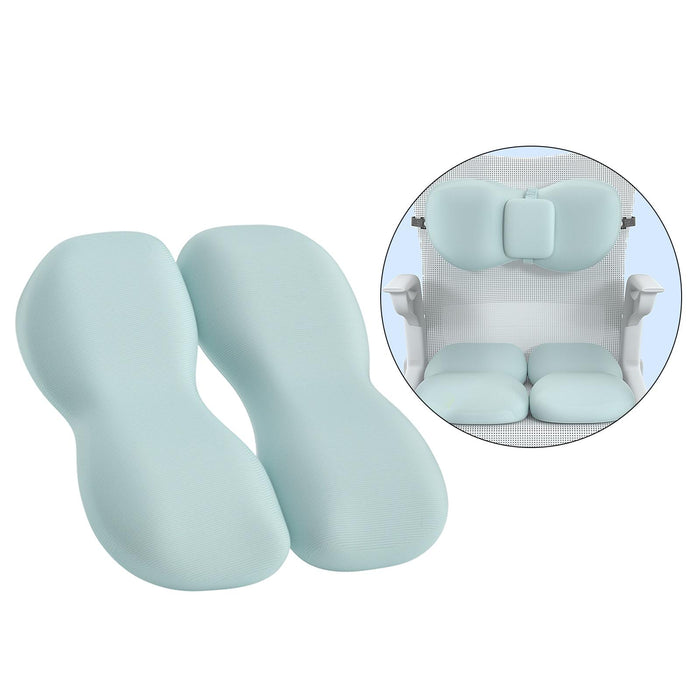 Back Seat Support Cushion Pillow Hip Waist Soft for Chairs Office Stools Blue