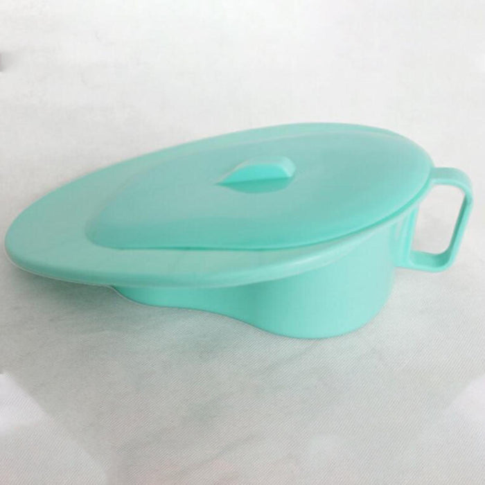 Thick Bedpan with Cover Portable Toilet Bed Pan Smooth for Old Man Elderly