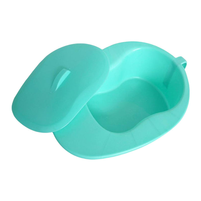 Thick Bedpan with Cover Portable Toilet Bed Pan Smooth for Old Man Elderly