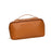 Portable PU Leather Cosmetic Bag Large for Home Short Trip Bathroom Brown