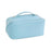 Portable PU Leather Cosmetic Bag Large for Home Short Trip Bathroom Blue