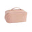 Portable PU Leather Cosmetic Bag Large for Home Short Trip Bathroom Pink