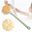 Crofta 2 in 1 Long Handle Shower Body Brush Body Exfoliator for Elderly Men/Women Green Cloth Brush