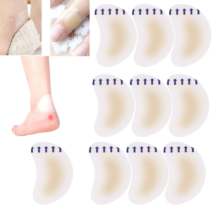 Crofta 10Pcs Gel Shoes Stickers Foot Care for Sports Shoes High Heels 42mmx62mm