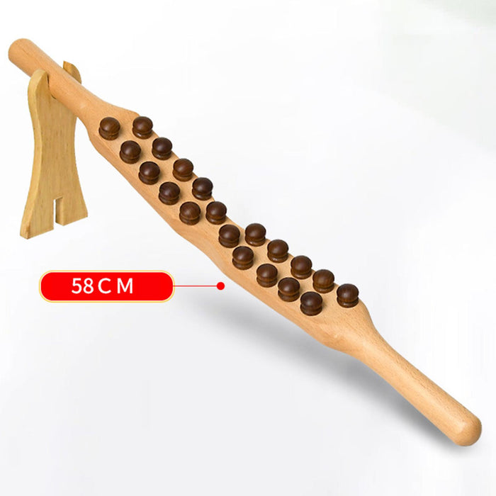 Crofta Wooden Gua Sha Scraping Massage Tool 58cm Massager for Elderly Back Waist