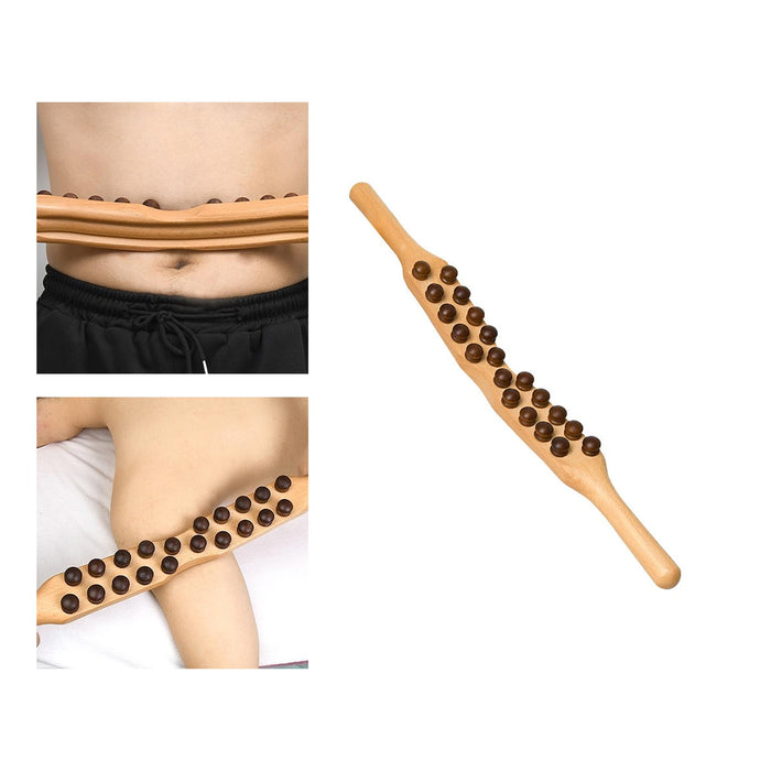 Crofta Wooden Gua Sha Scraping Massage Tool 58cm Massager for Elderly Back Waist