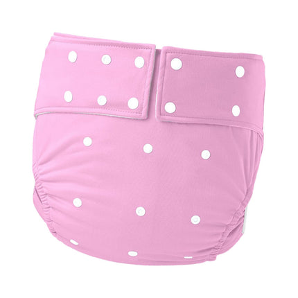 Crofta Waterproof Adult Pocket Diaper Washable for Incontinence TPU Coat for Adults Pink