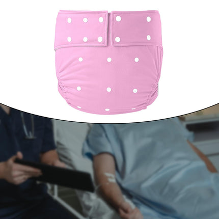 Crofta Waterproof Adult Pocket Diaper Washable for Incontinence TPU Coat for Adults Pink