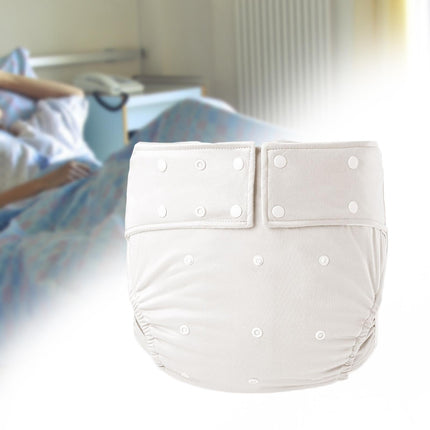 Crofta Waterproof Adult Pocket Diaper Washable for Incontinence TPU Coat for Adults White