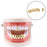 Crofta 18k Plated Grills Hip Hop Punk Upper Lower Sparkling for Men Women Gift golden