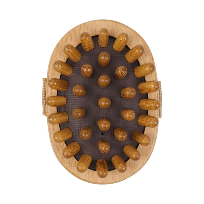 Crofta Wooden Massager Brush Compact Massage Tool Handheld with Handle for Shoulder