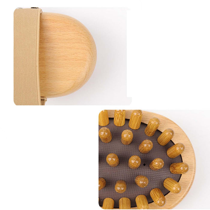 Crofta Wooden Massager Brush Compact Massage Tool Handheld with Handle for Shoulder