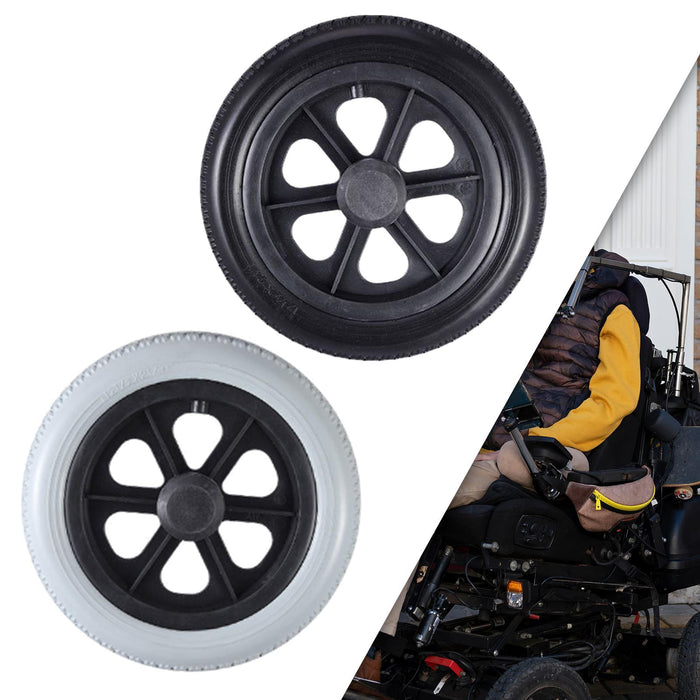 Crofta 12inch Wheelchair Replacement Rear Wheel for Wheelchairs Walkers Accessories Black