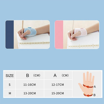 Crofta Writing Posture Correction Tool Handwriting Wrist Brace Children Adjustable Blue S