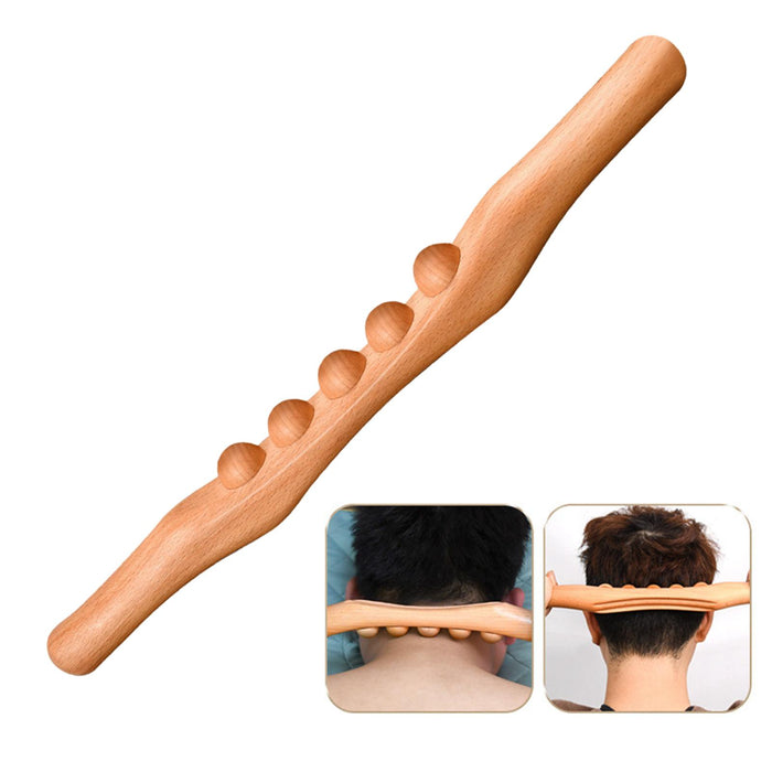 Crofta Wooden Scraping Massage Tool Handheld Anti Cellulite for SPA Body